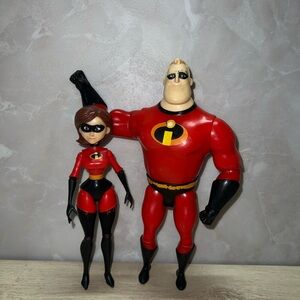 🦸‍♂️🦸‍♀️ Vintage Disney Pixar The Incredibles Action Figure Set –  2004